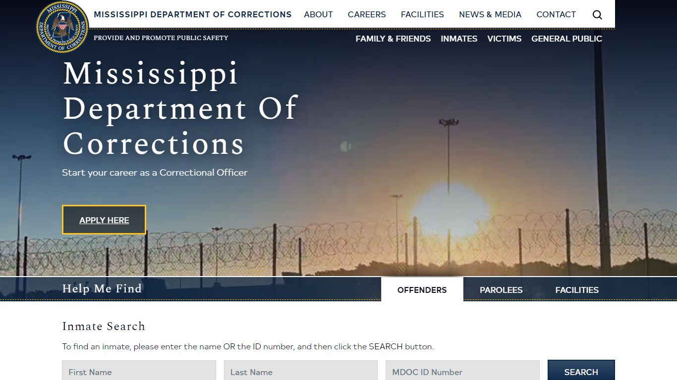 Home | Mississippi Department of Corrections